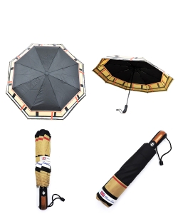 Plaid Check Automatic Umbrella BU503 BLACK